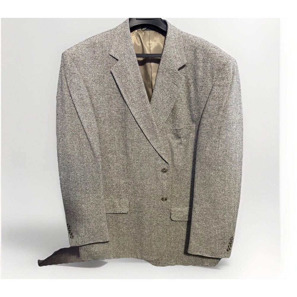 Meeting Street Vintage 100% Silk Herringbone Tweed Blazer Sport Coat